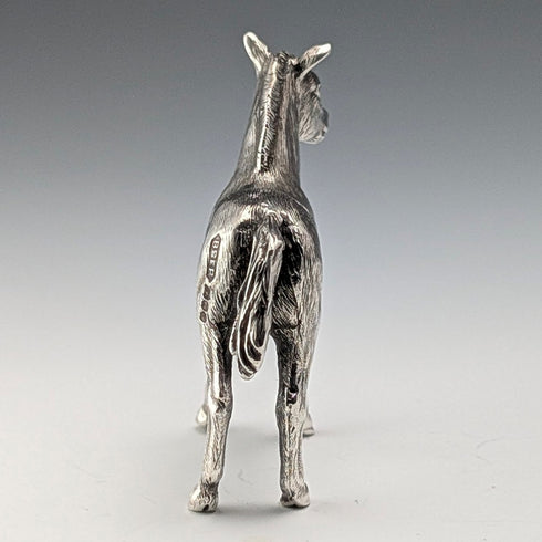 1979年 英国ヴィンテージ 純銀製 ホース 馬 ミニチュア フィギュリン 53g BSE Products